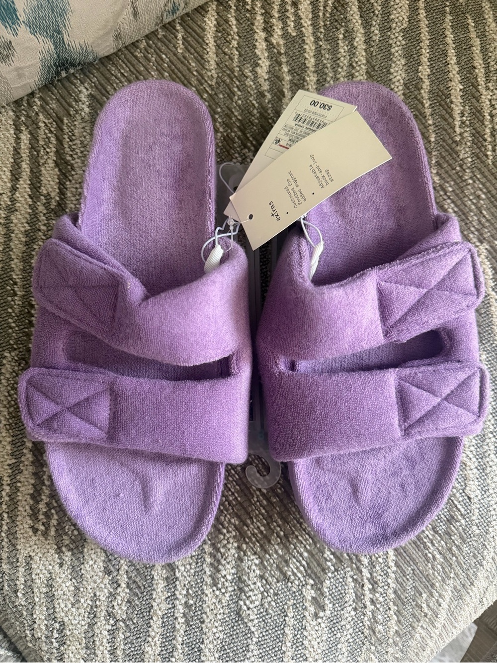 a new day Lavender Double-Strap Slide Sandals